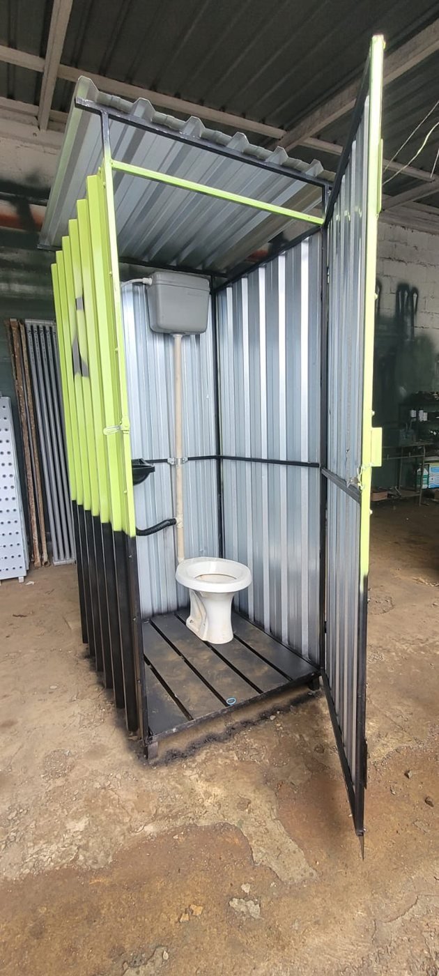 Container WC A7 Locação com vaso sanitário e caixa de descarga